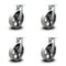 Service Caster 10 Inch Heavy Duty Semi Steel Cast Iron Swivel Caster Set with 2 Swivel Locks SCC-KP92S1030-SSR-BSL-2-S-2 - alternate 1